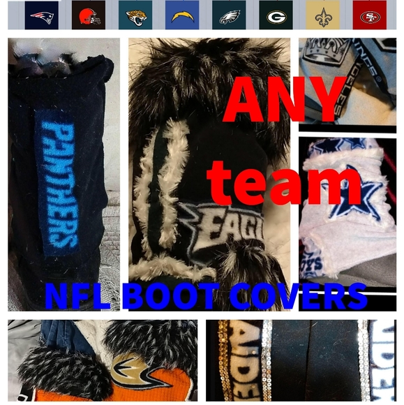 Custom NFL boot covers ANY Team - Picture 1 of 8